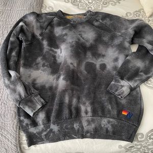 Aviator Nation Hand Dyed Sweatshirt - Black - XS